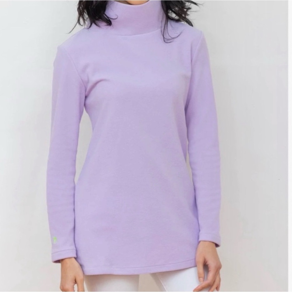 Dudley Stephen’s Women’s Lavender Turtleneck Terry Fleece Size Small